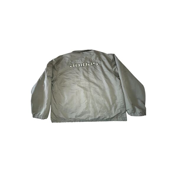 Vintage 2000s Y2K ADIDAS Mens Olive Green Windbreaker Jacket Size XL White Label - Picture 6 of 12